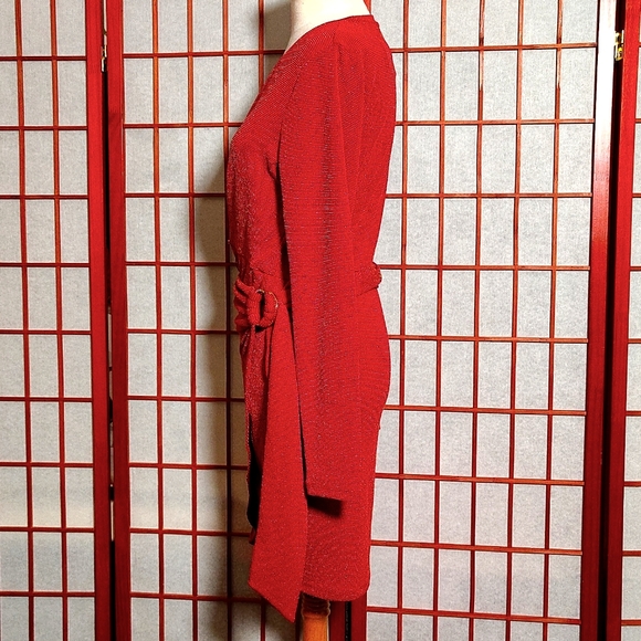 #12 Micheal Kors Crimson Sparkle Dress. Size: M - Picture 5 of 8